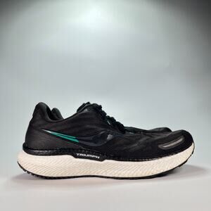 Saucony Triumph 19 Black White Running Shoes S10678-10 Women's Size 11 Men's 9.5